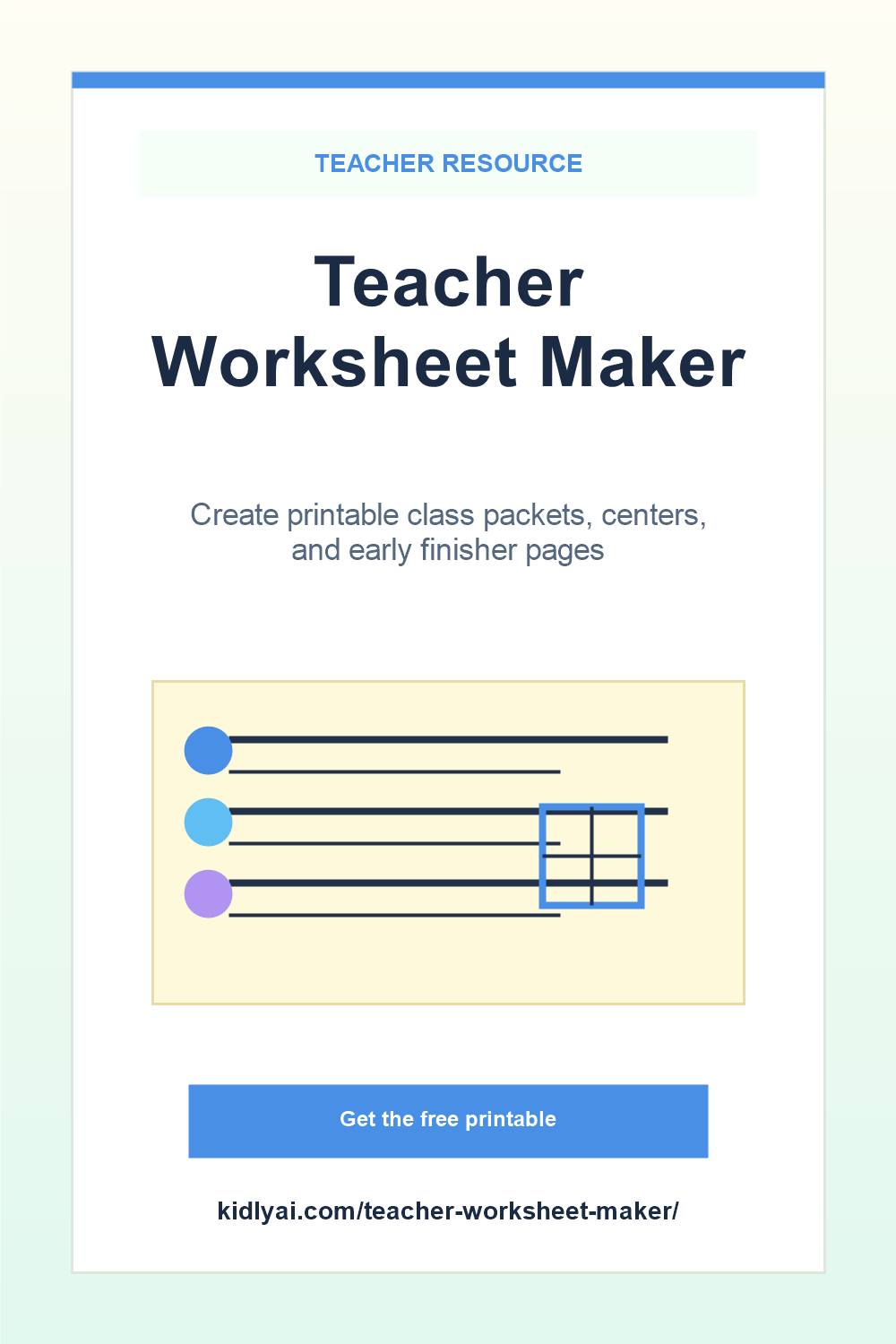 Teacher Worksheet Maker Pinterest pin